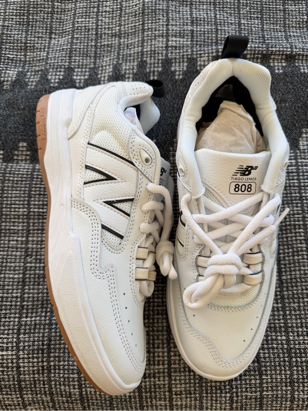 New Balance Tiago Lemos 808 Men's White Sneakers Men's 8.5 BRAND NEW!
